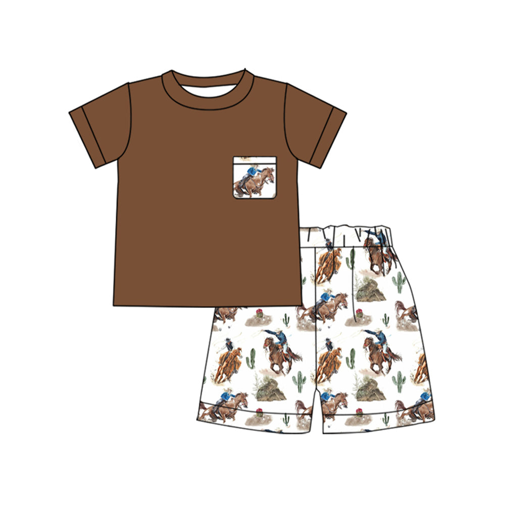 Western cactus cowboy design summer outfit preorder