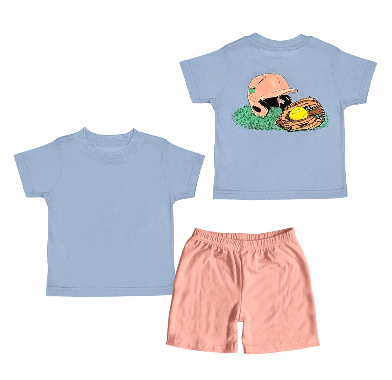 Baby boy softball design summer clothes preorder