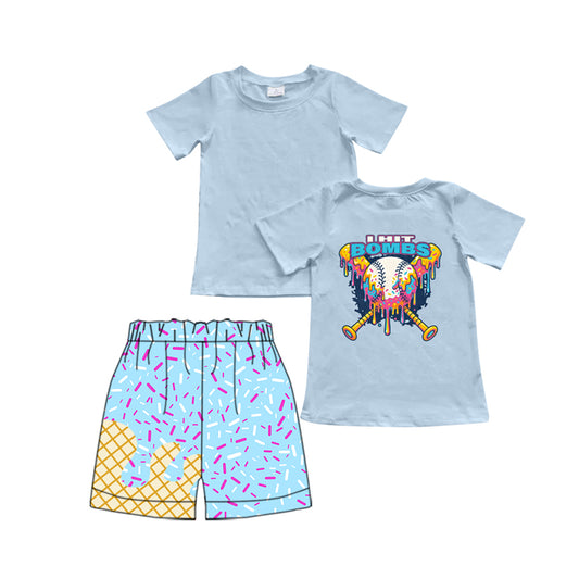 Baby boy baseball design summer outfit preorder