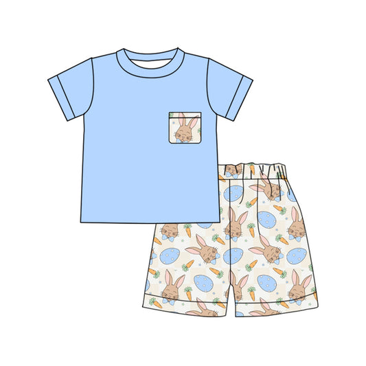 Easter bunny carrot design design kids boys summer outfit preorder