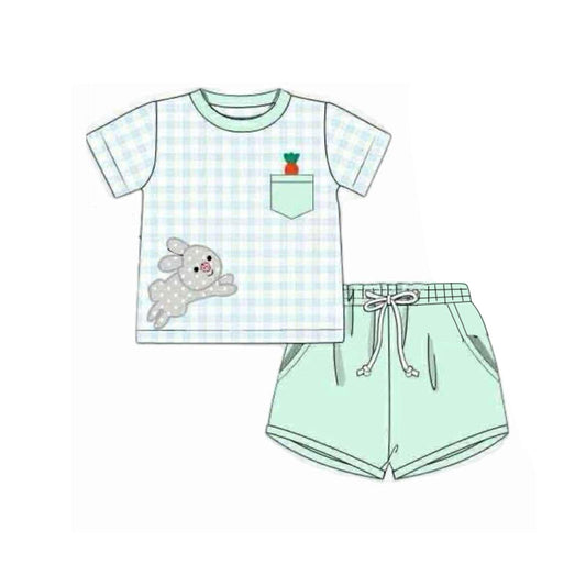 Cute easter bunny shirt matching shorts boys outfit preorder