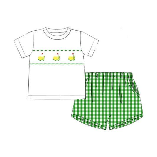 Golf shirt matching shorts boys summer outfit preorder