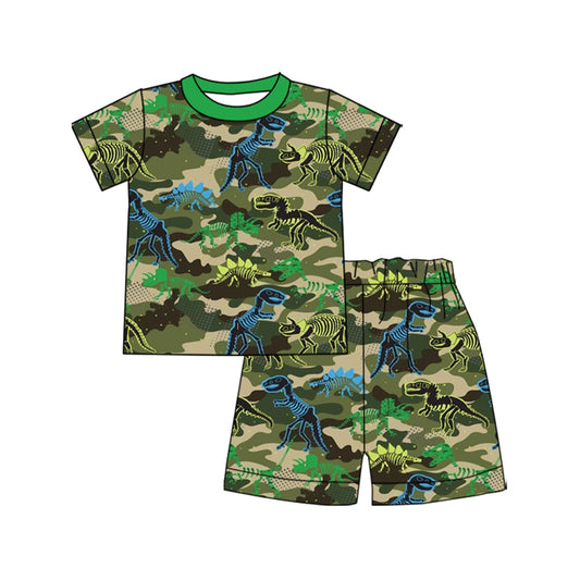 Dinosaud camo top matching shorts boy summer outfit preorder