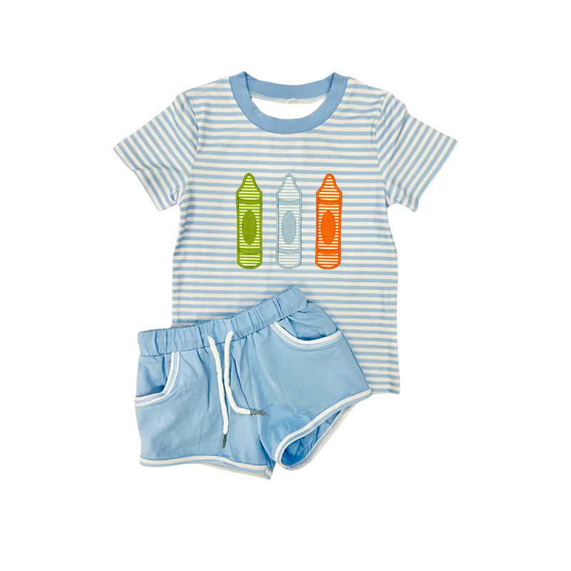 Pencil top matching shorts boy summer outfit preorder