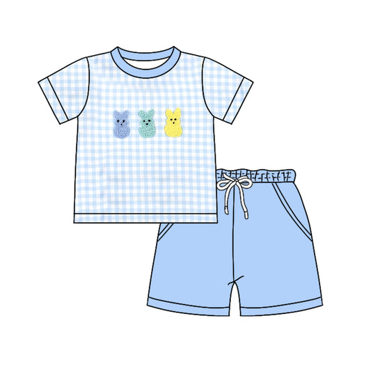 Easter bunny top matching shorts boys summer outfit preorder