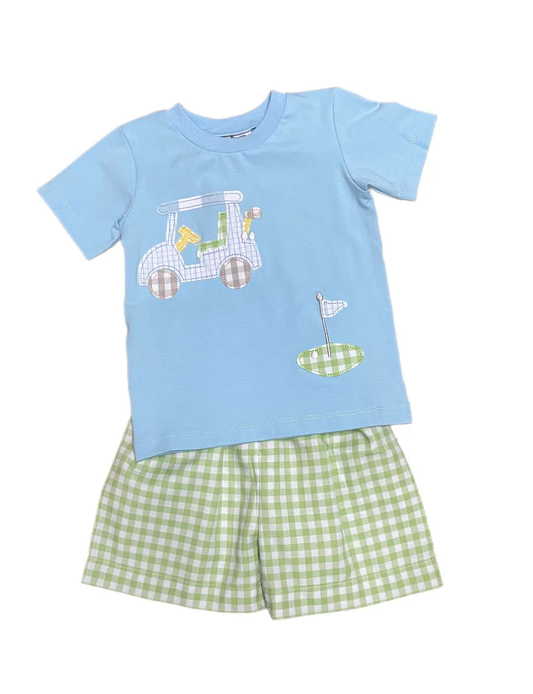 Golf top matching shorts boy summer outfit preorder