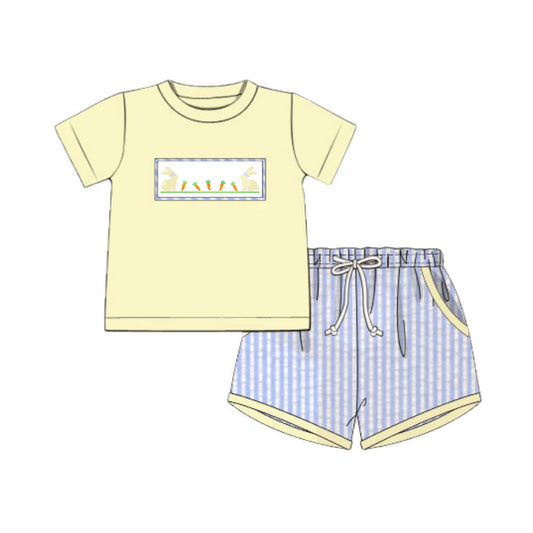 Easter bunny top matching shorts boy summer outfit preorder