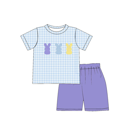 Easter bunny top matching shorts boy summer outfit preorder