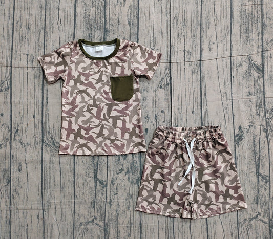Mallard duck top matching shorts boy summer outfit