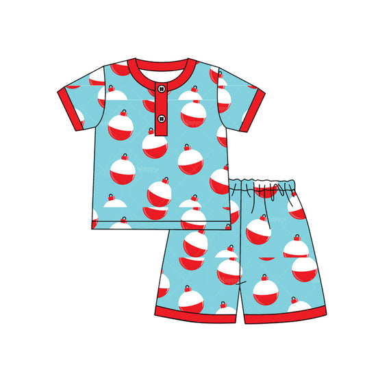 Fishing top matching shorts boy summer outfit preorder