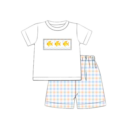 Toddle baby boy sea fish design summer outfit preorder
