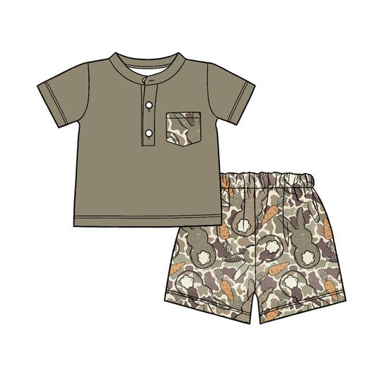 Easter pocket print toddle boy summer outfit preorder