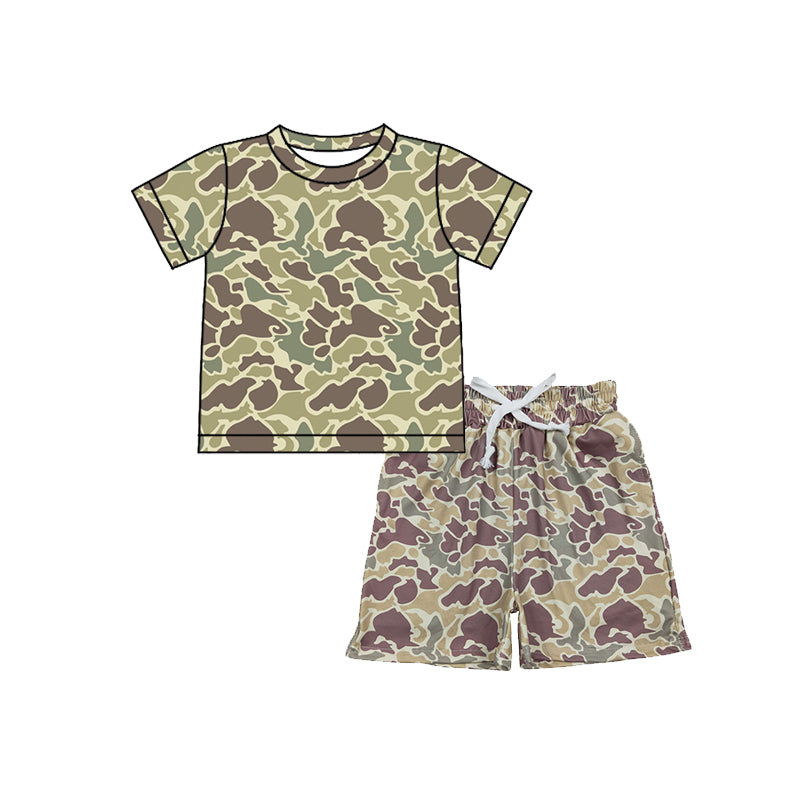 Khaki camo baby boy summer outfit preorder
