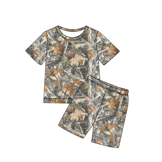Camouflage top matching shorts boy summer outfit preorder