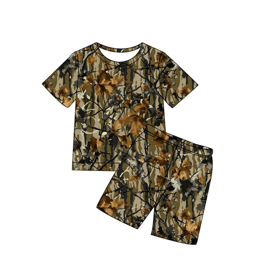 Camouflage top matching shorts boy summer outfit preorder