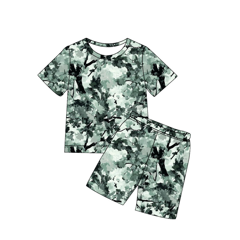 Camouflage top matching shorts boy summer outfit preorder