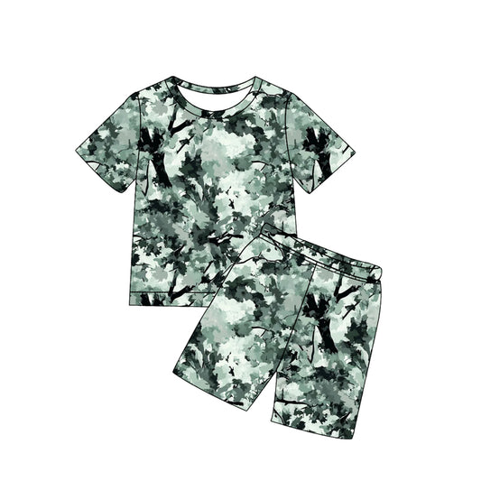 Camouflage top matching shorts boy summer outfit preorder