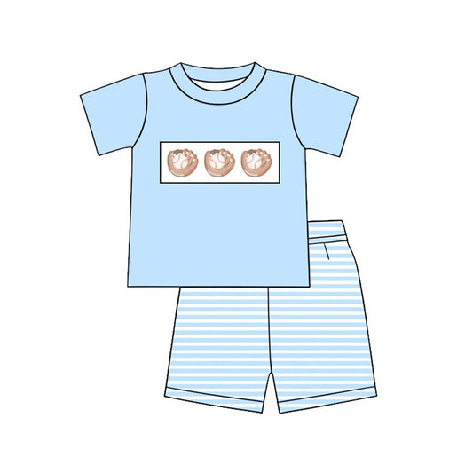 Baseball top matching shorts boy summer outfit preorder