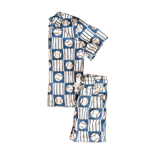 Baseball top matching shorts boy summer outfit preorder