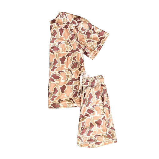 Camo top matching shorts boy summer outfit preorder