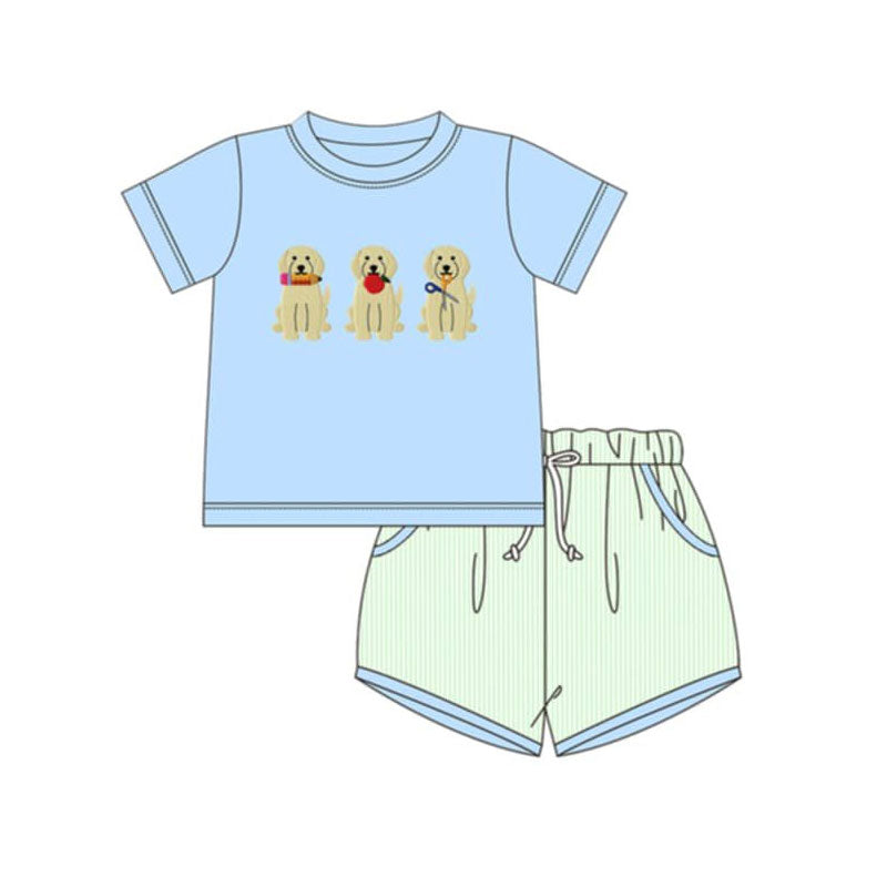 Back to school top matching shorts boy summer outfit preorder
