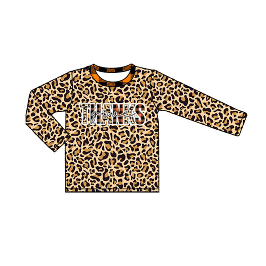 Preorder Boy long sleeve Thanksgiving cheetah top