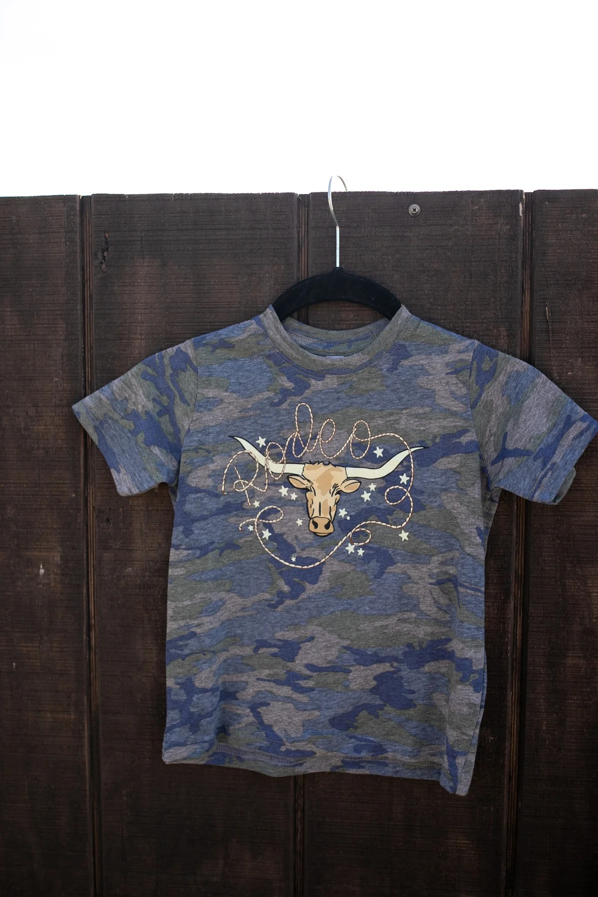 Pre-order western rodeo short sleeve camo top