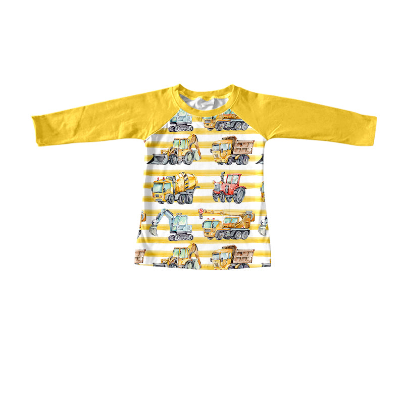 baby boy long sleeve construction t-shirt top preorder