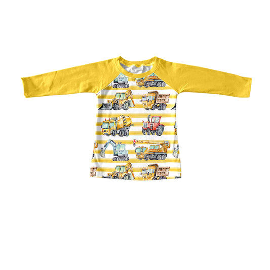 baby boy long sleeve construction t-shirt top preorder