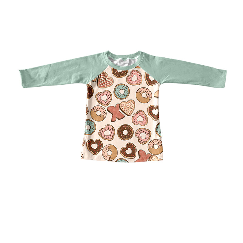 xoxo valentines day baby boy long sleeve donut top preorder