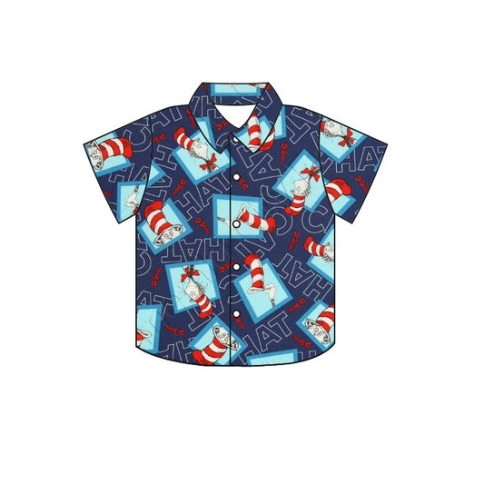 baby boy short sleeve dr button shirt preorder