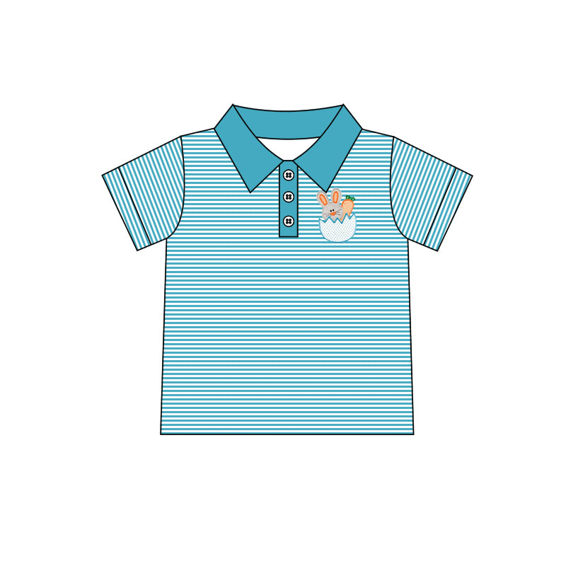 cute embroidery bunny egg Easter polo shirt preorder