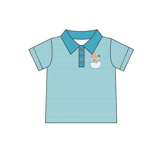 cute embroidery bunny egg Easter polo shirt preorder