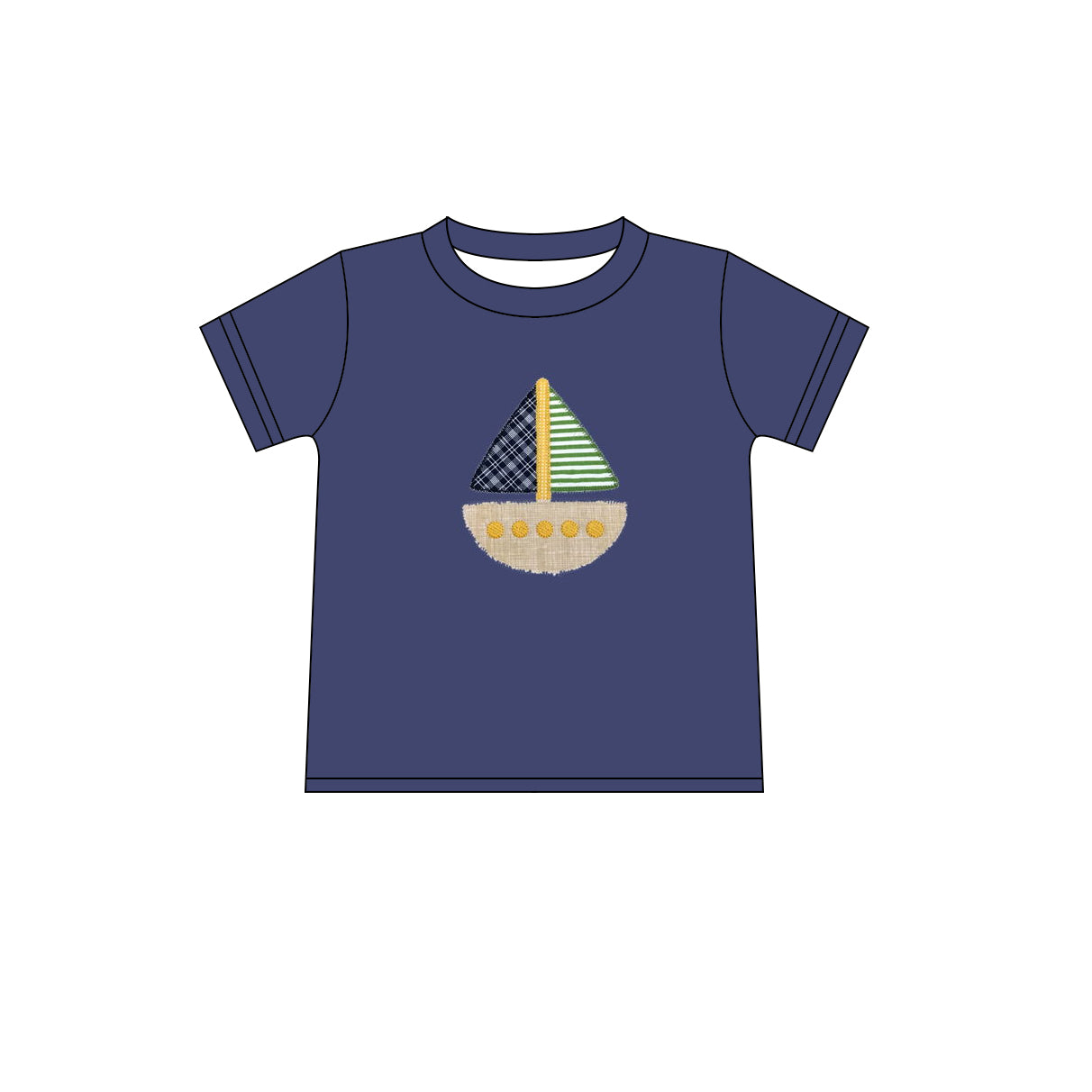 toddle baby boy short sleeve sailboat shirt preorder