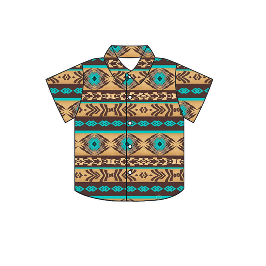cowboy western short sleeve button shirt preorder