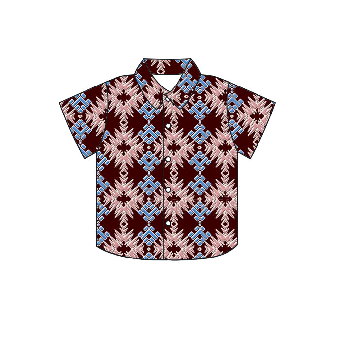 cowboy western short sleeve button shirt preorder