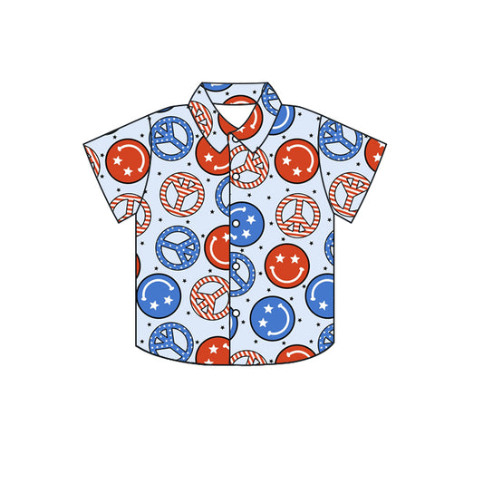 baby boy short sleeve july 4th shirt preorder