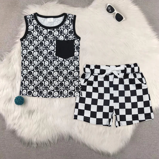 baby boys smile face clothes BT1192+SS0273