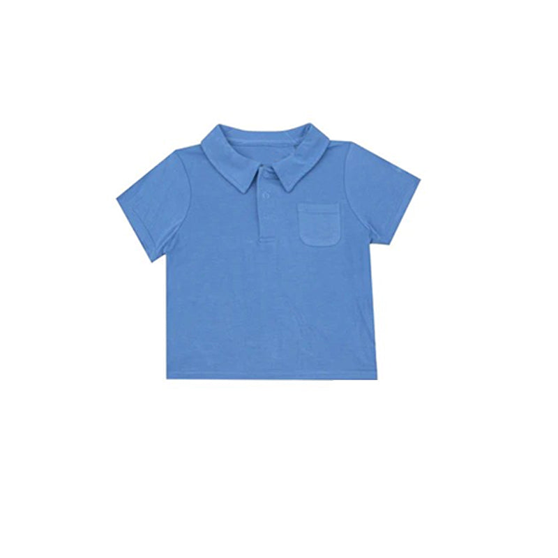 infant baby boy short sleeve blue polo shirt preorder