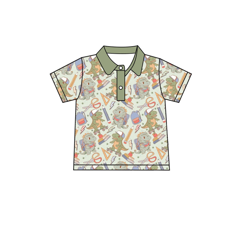 back to school dinosaur polo shirt preorder