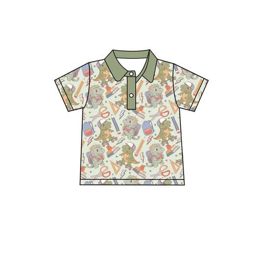 back to school dinosaur polo shirt preorder