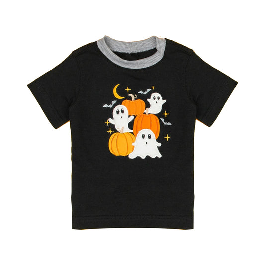 baby boy Halloween pumpkin ghost black short sleeve t-shirt top preorder