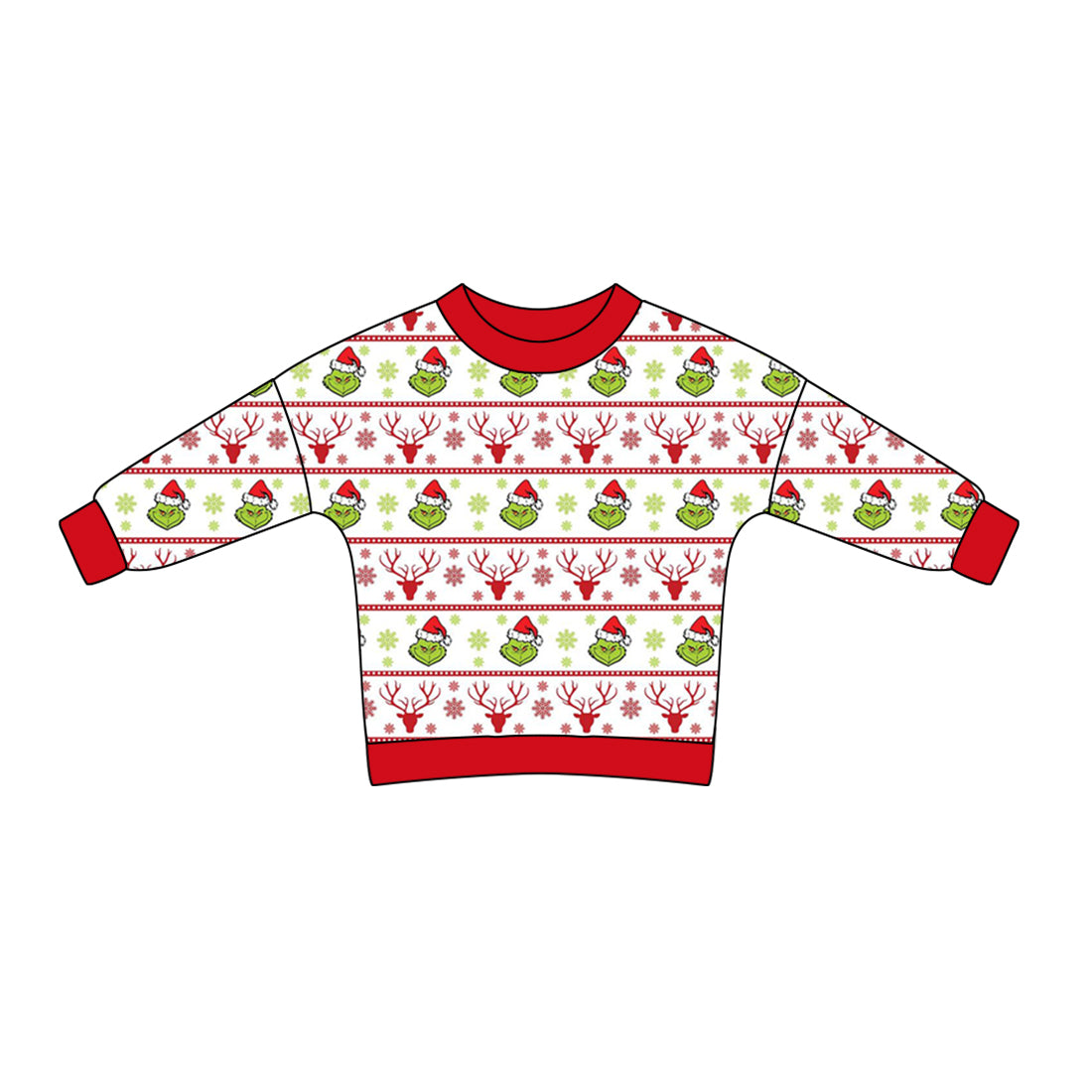 Toddle baby boy christmas green face reindeer shirt preorder