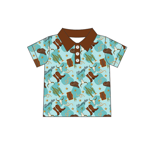 Cowboy Western Short Sleeve Polo Shirt Preorder