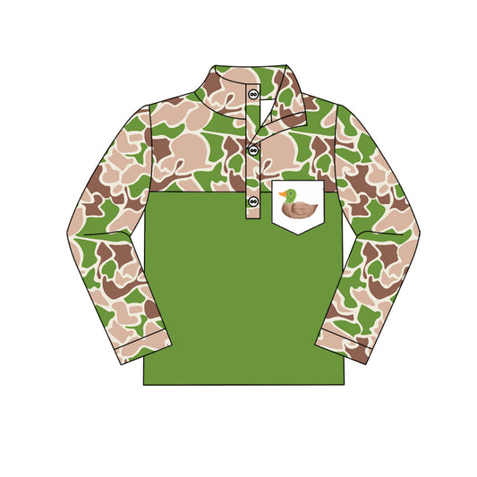 baby boy mallard duck green camo pullover preorder