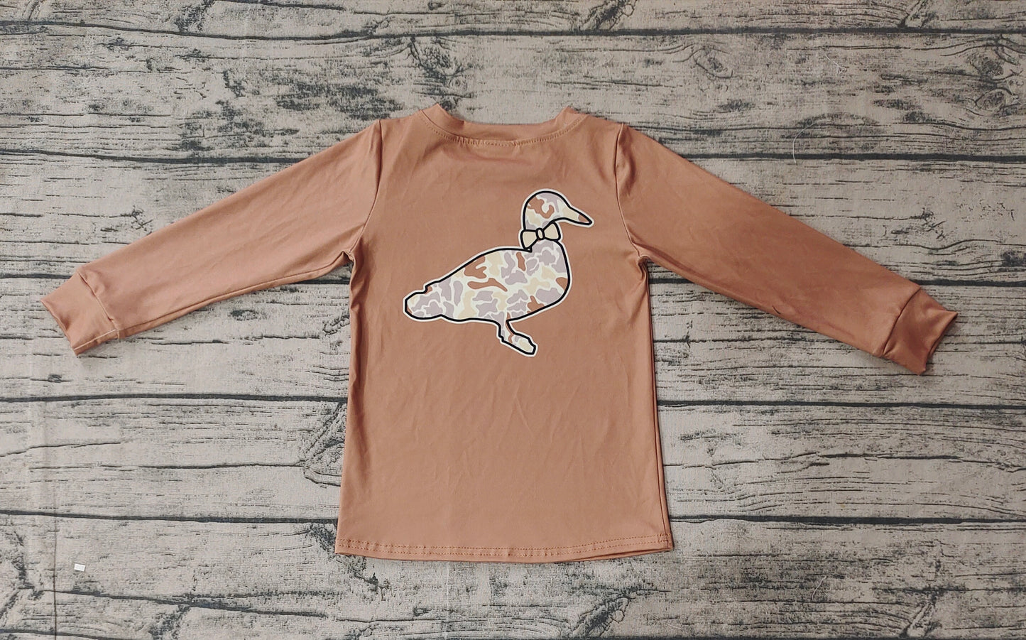 Toddle baby boy hunting season camo duck long sleeve top preorder
