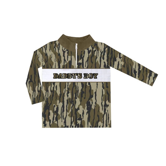 Daddys boy long sleeve camo t-shirt top preorder