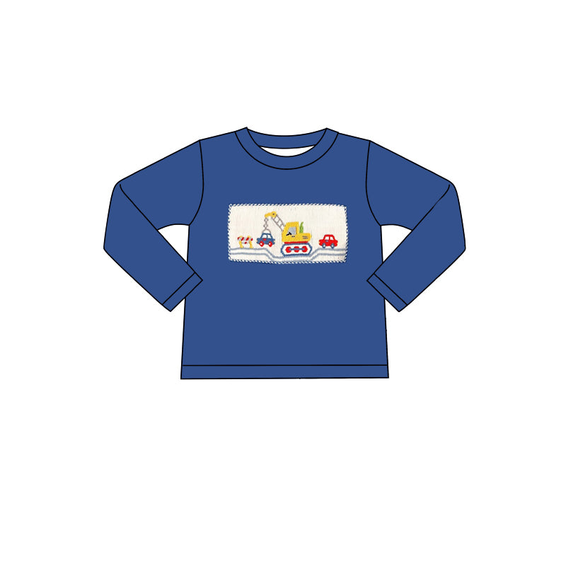 Toddle baby boy long sleeve construction top preorder