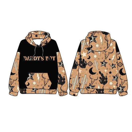 Daddys Boy Western Long Sleeve Hoodie Pullover Preorder