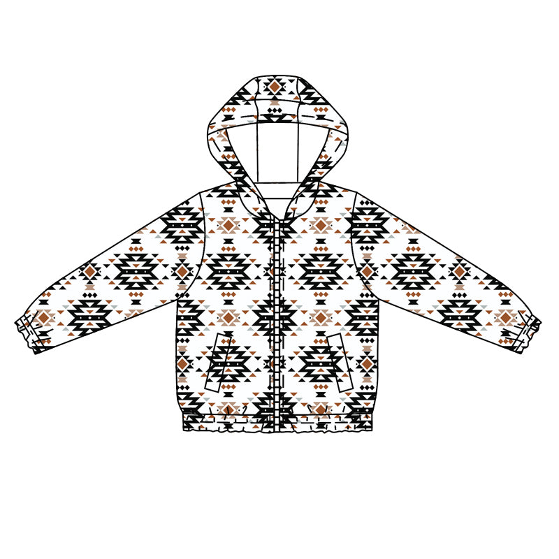 Western aztec baby boy long sleeve hoodie top preorder